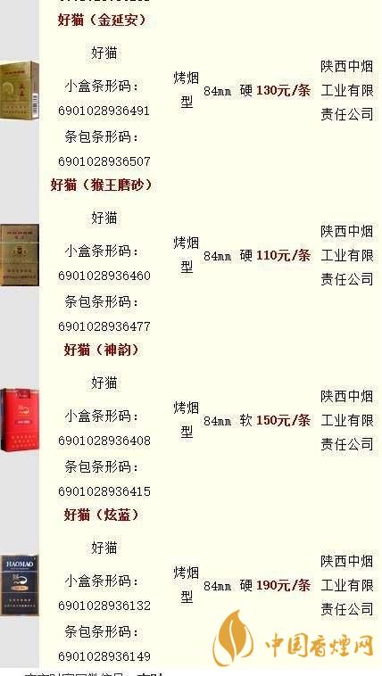 好貓香煙零售價(jià)一包多少錢？好貓香煙價(jià)格查詢最新