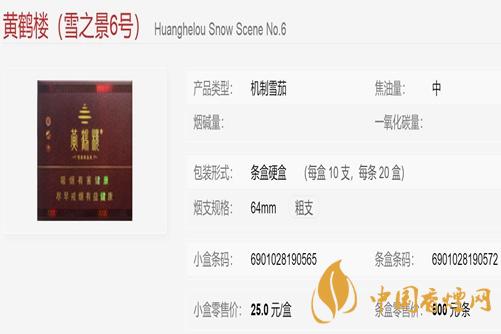 黃鶴樓雪之景系列價(jià)格 黃鶴樓雪之景系列哪個好抽